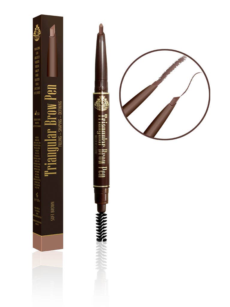 TRENDING CORPORATE - Wholesale Eyebrow Pencil/Filler - Long live the Diva Triangular Brow pen Soft Brown_GP1-410