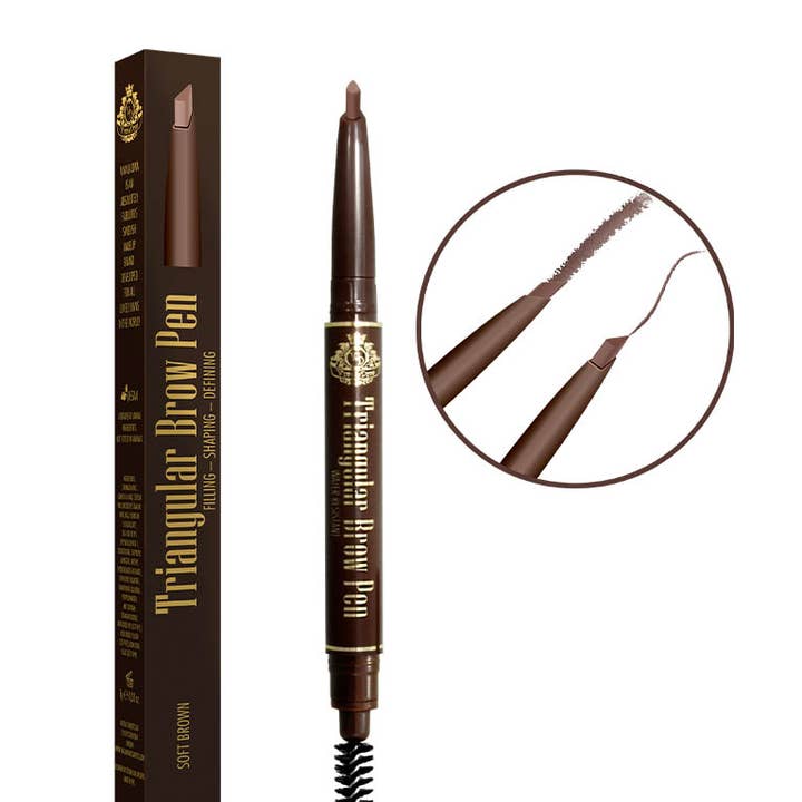 TRENDING CORPORATE - Wholesale Eyebrow Pencil/Filler - Long live the Diva Triangular Brow pen Soft Brown_GP1-410