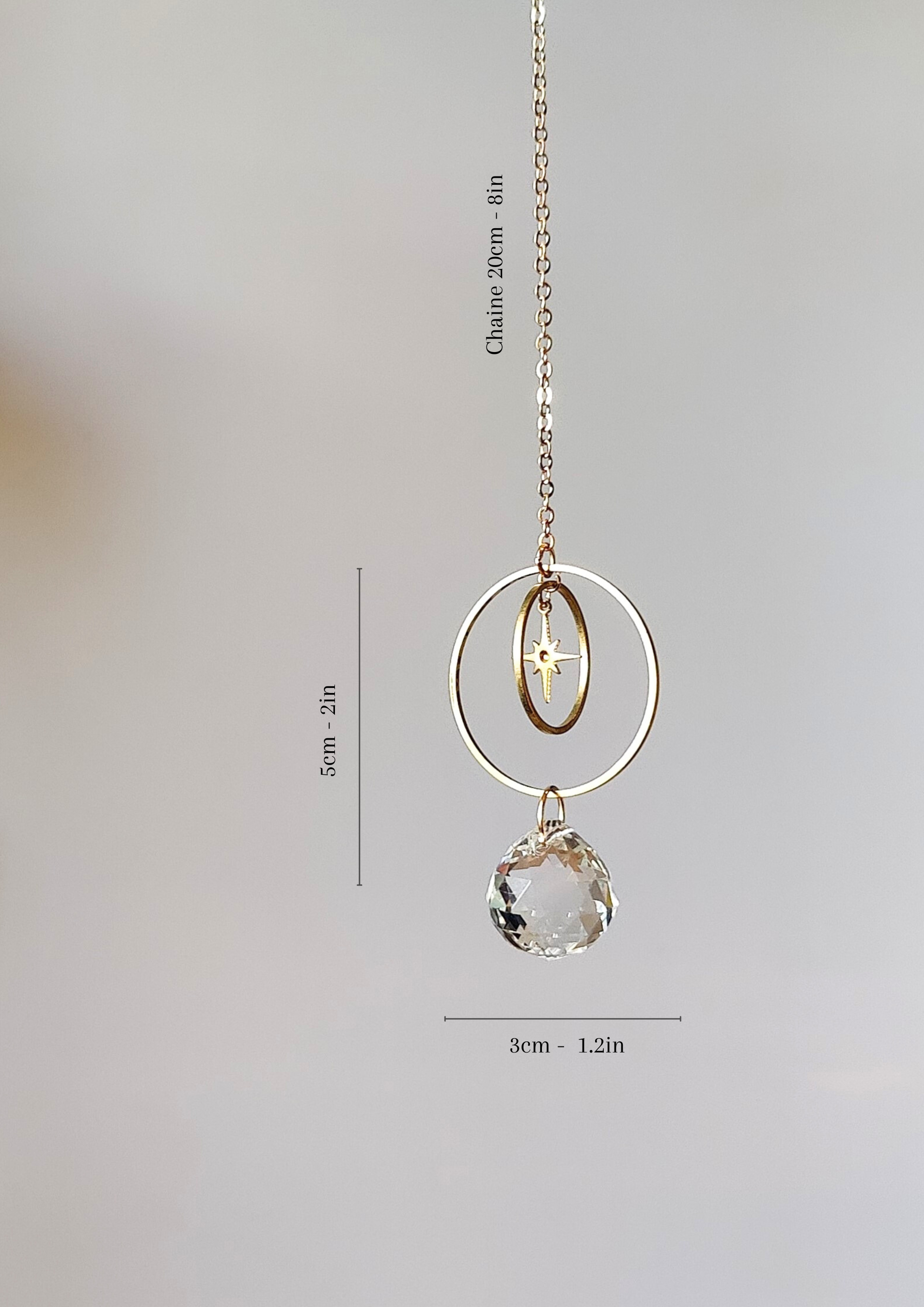 Atelier Intuitive – wholesale Suncatcher – ASTRO AIR • Mini Suncatcher in Brass & Glass Crystal5