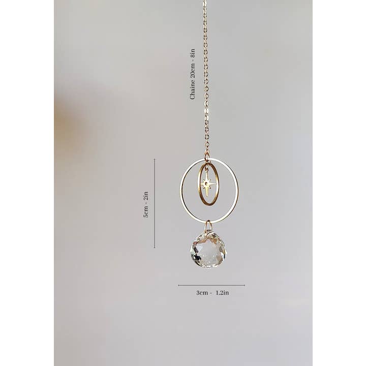 Atelier Intuitive – wholesale Suncatcher – ASTRO AIR • Mini Suncatcher in Brass & Glass Crystal5