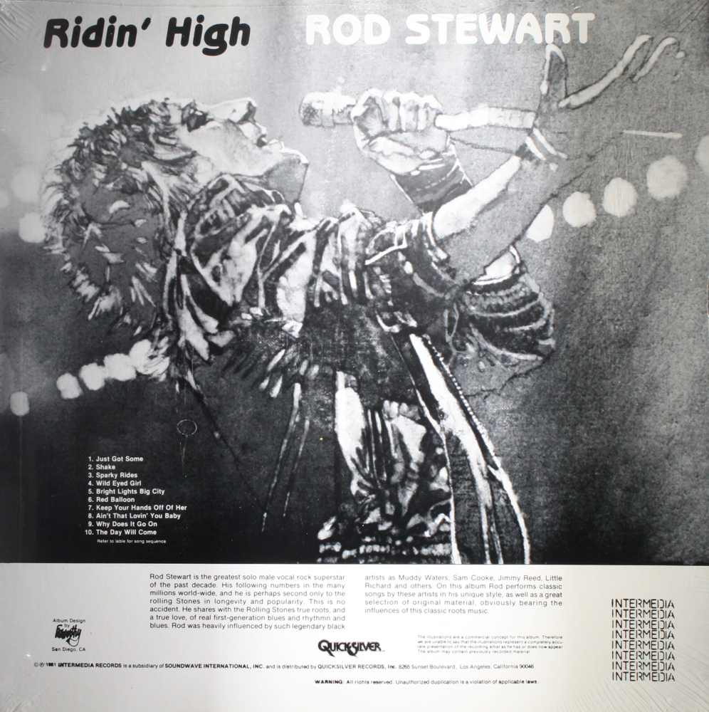 Square Deal Recordings & Supplies - Wholesale Music CD/Vinyl - Vinyl - Sealed 12" LP - Stewart, Rod - Ridin' High1
