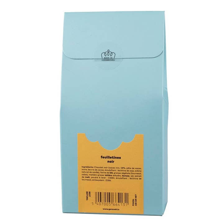 Genaveh - Venta al por mayor Chocolate - Feuilletines crujientes con praliné de avellanas de Piamonte y chocolate con leche o negro4