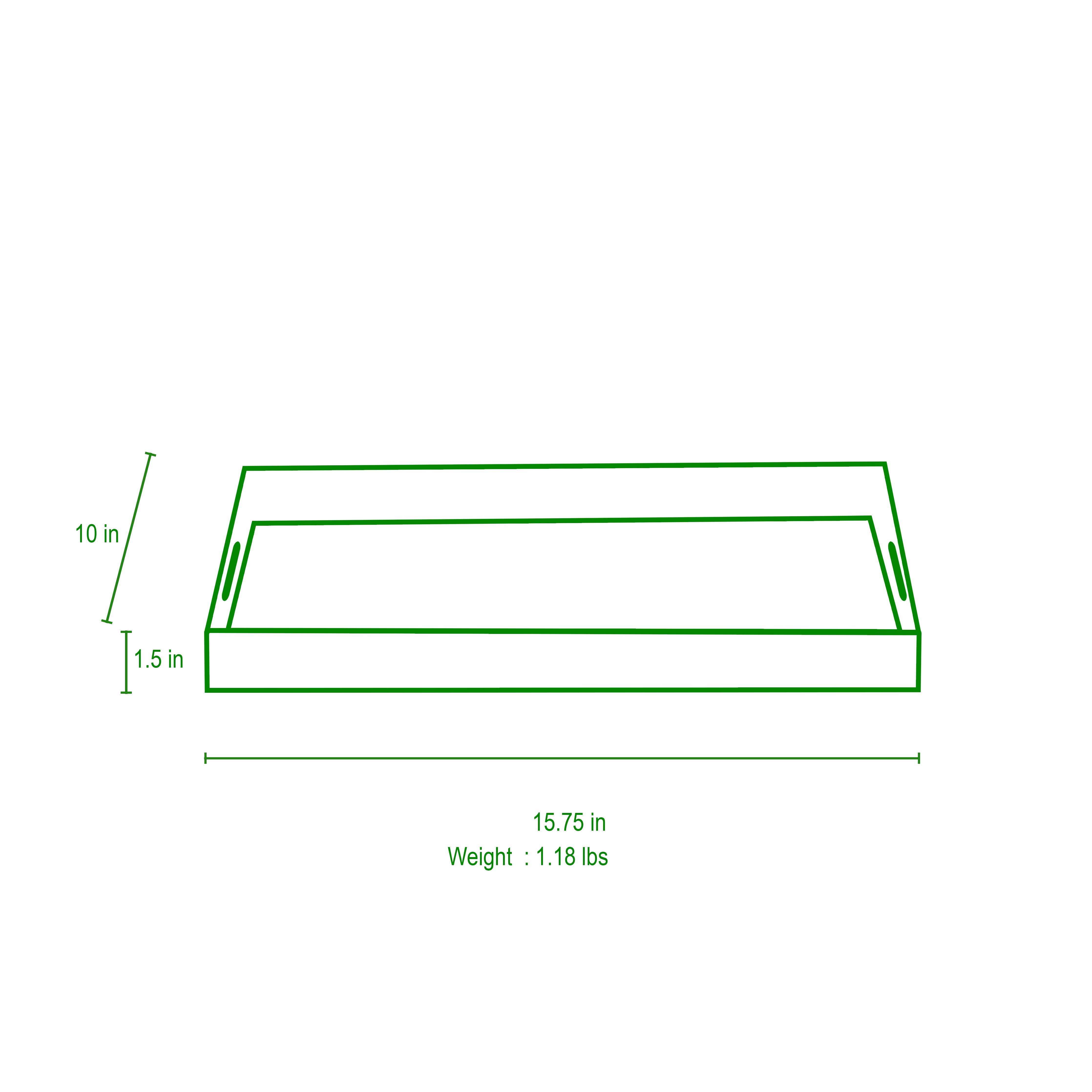 Navy Lime Garden Party Enameled Rectangular Tray 10x15 for wholesale on Faire5