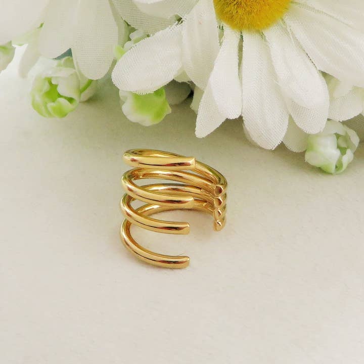 Daemon srls - Vendita all'ingrosso Orecchini ear cuff/ear wrap - LILITH ear cuff multiplo in acciaio inossidabile, orecchino senza buco6