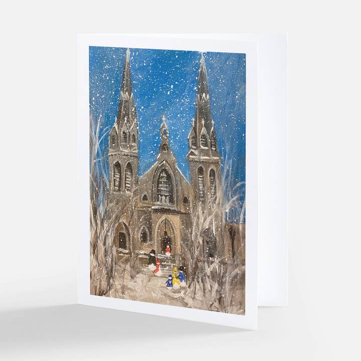 Carte-note vierge Villanova Chapel Snow People pour la vente par SnowPeople