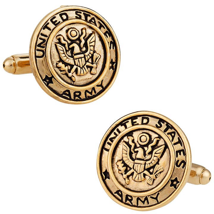 Boutons de manchette US Army Or pour la vente par Cuff-Daddy