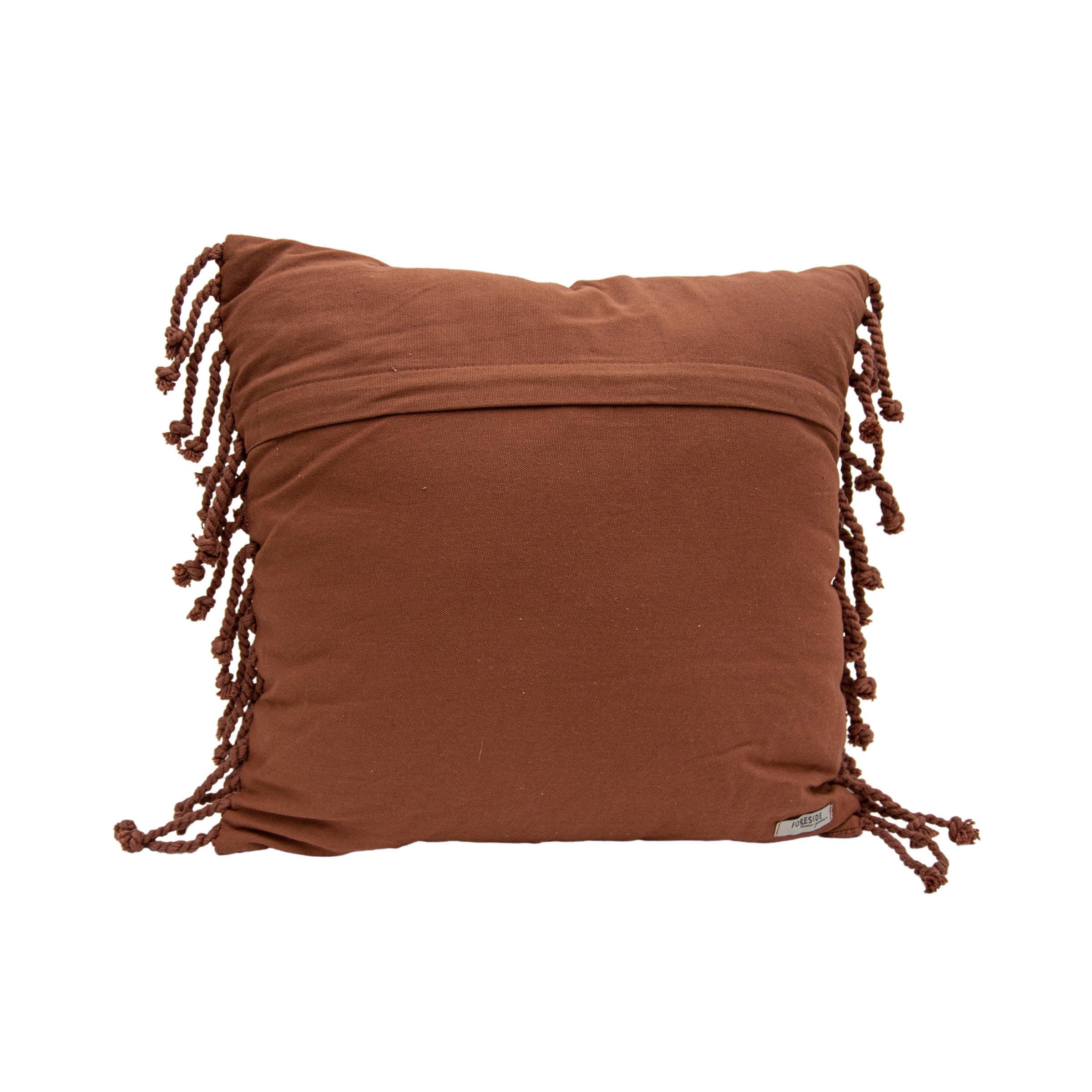 Foreside Home & Garden - Wholesale Throw/Decorative Pillow - Frida 18x18 Rust Cotton Fall Decor Filled Pillow3