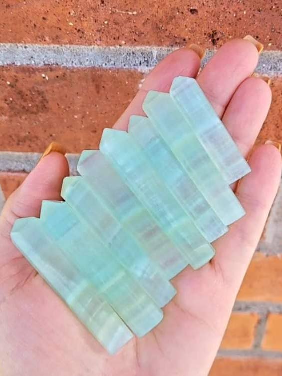 Pistachio Calcite Points for wholesale by ZARDENIA