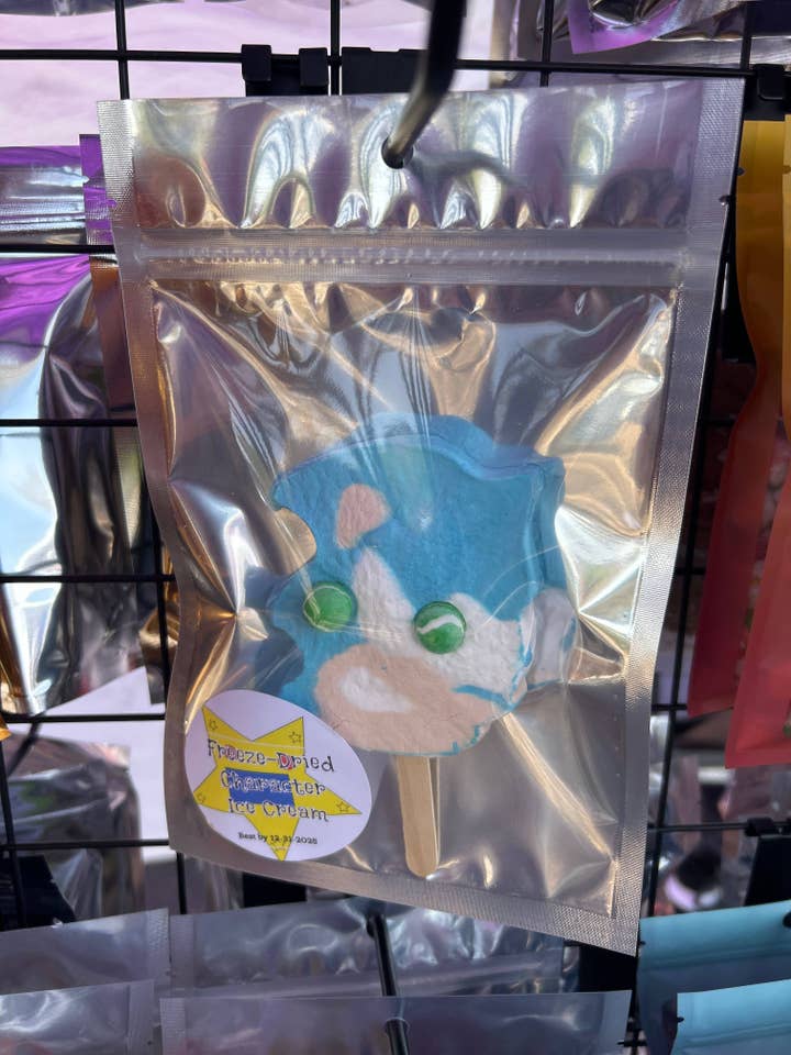 Freeze dried Sonic hedgehog ice cream for wholesale by Freeze Dried Pickle Favorites and more