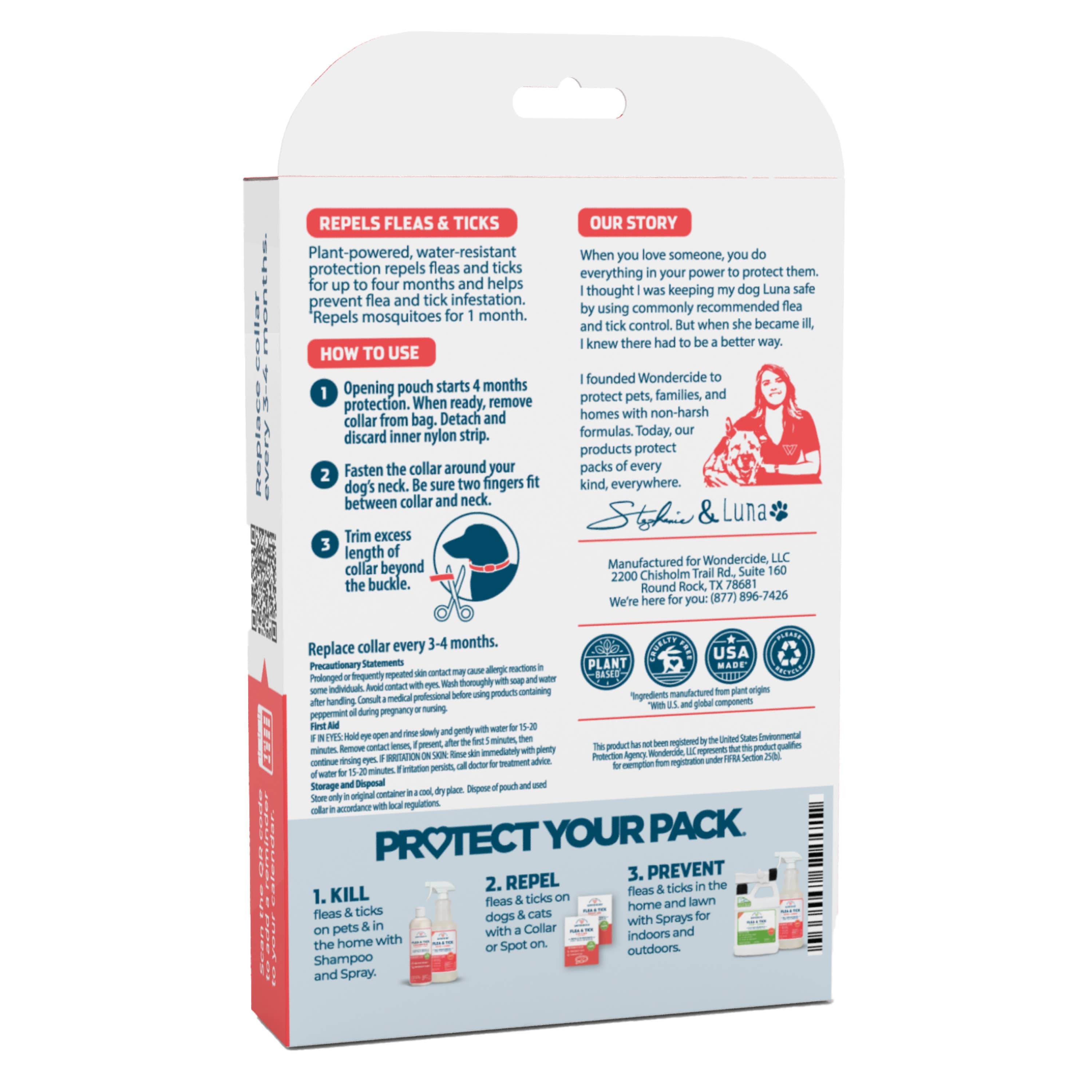 Pet Palette Distribution - Wholesale Pet Collar - Dog - Wondercide Flea & Tick Collar for Dogs Peppermint SM-MD1