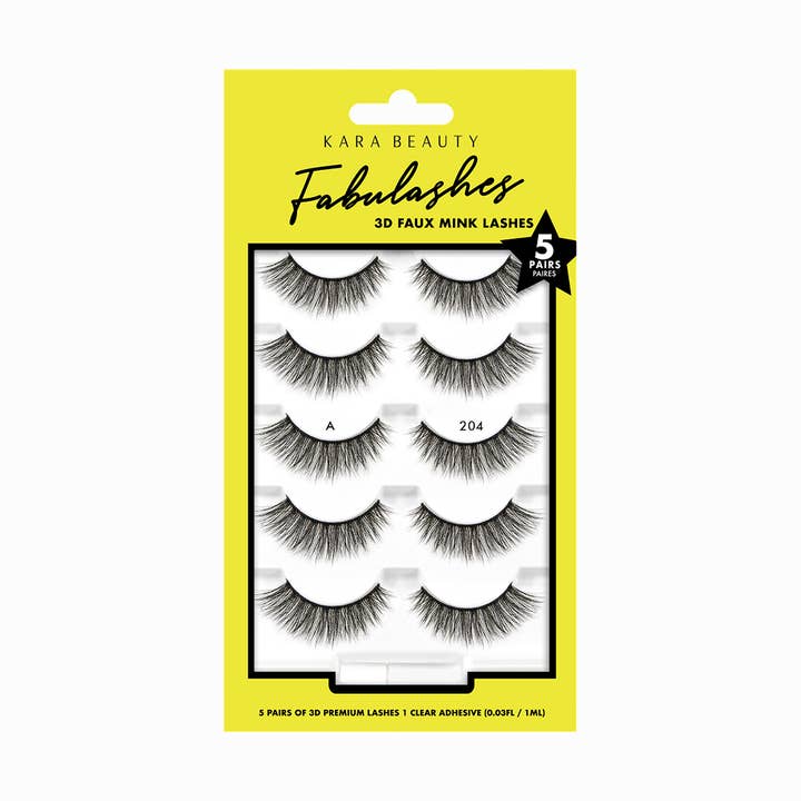 Kara Beauty – cílios postiços por atacado – FABULCHES Multi-Pack 3D Pestanas Faux Mink - Estilo KA5204