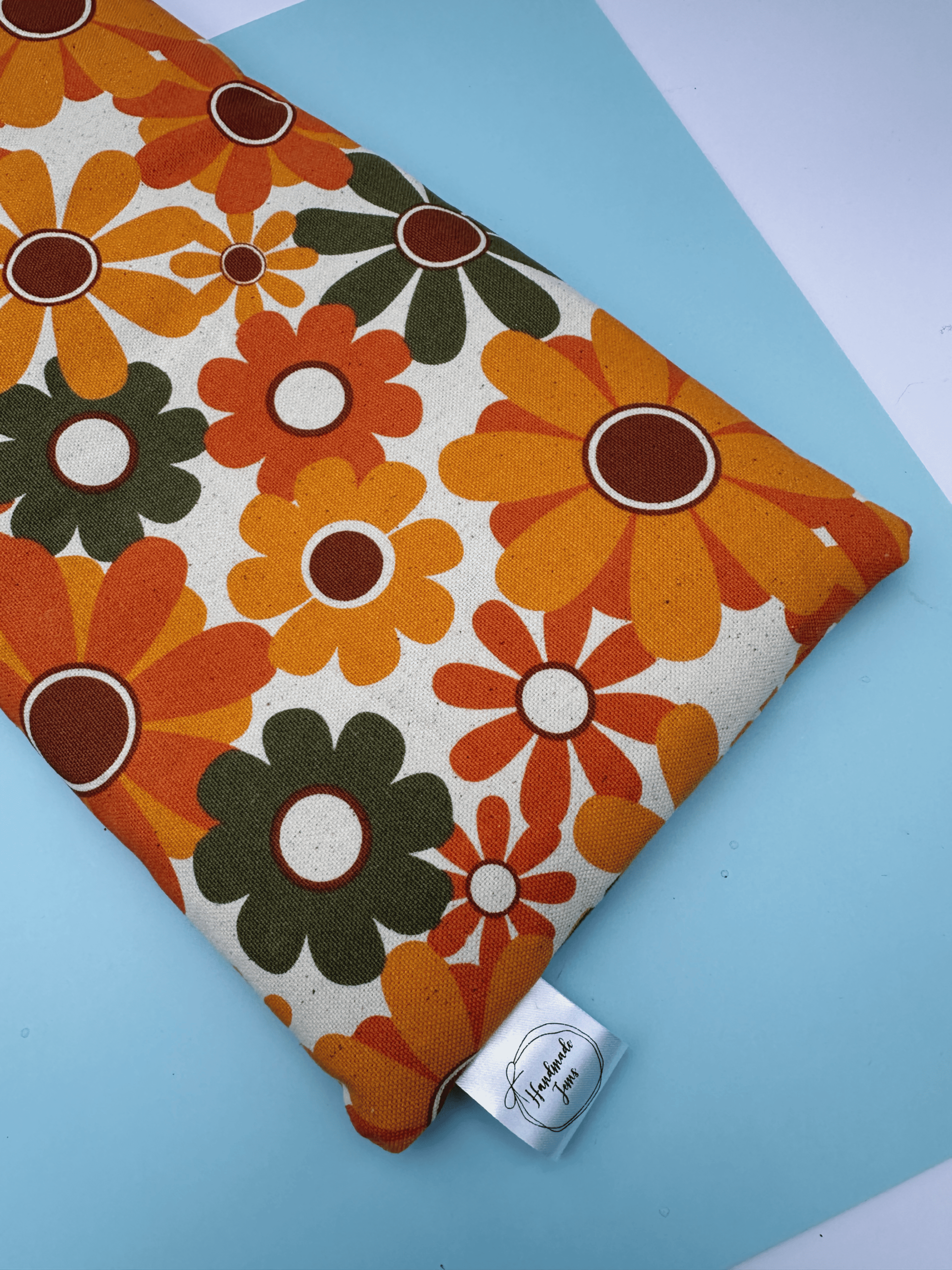 Handmade Jems - Vente Coussins chauffants - Pack Chauffant Lupin Floral Orange1