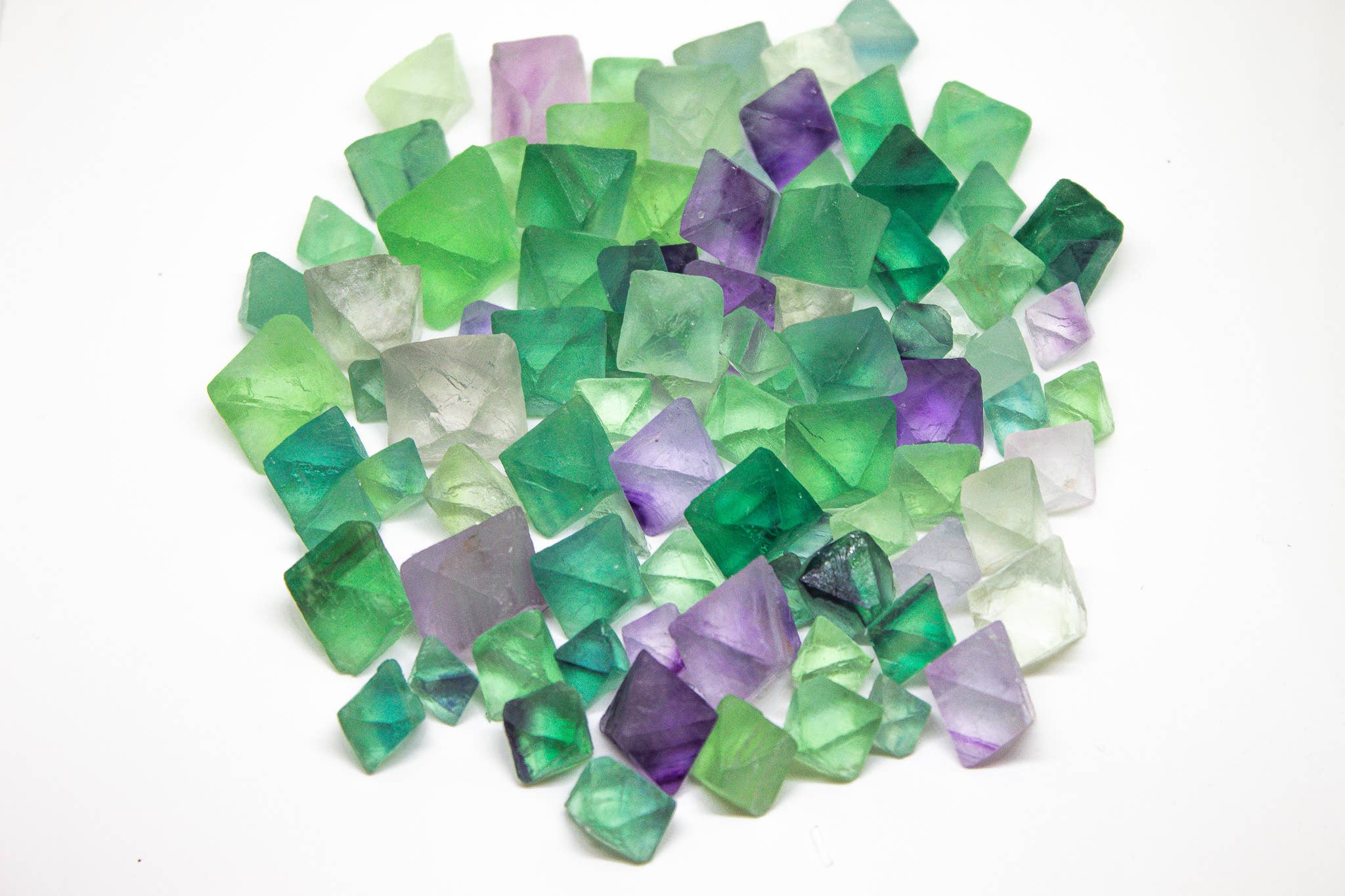 Quasar Gems USA - Wholesale Spiritual Stone/Crystal - Rainbow Fluorite Octahedrals 1.1Lbs 1/2 Kilo