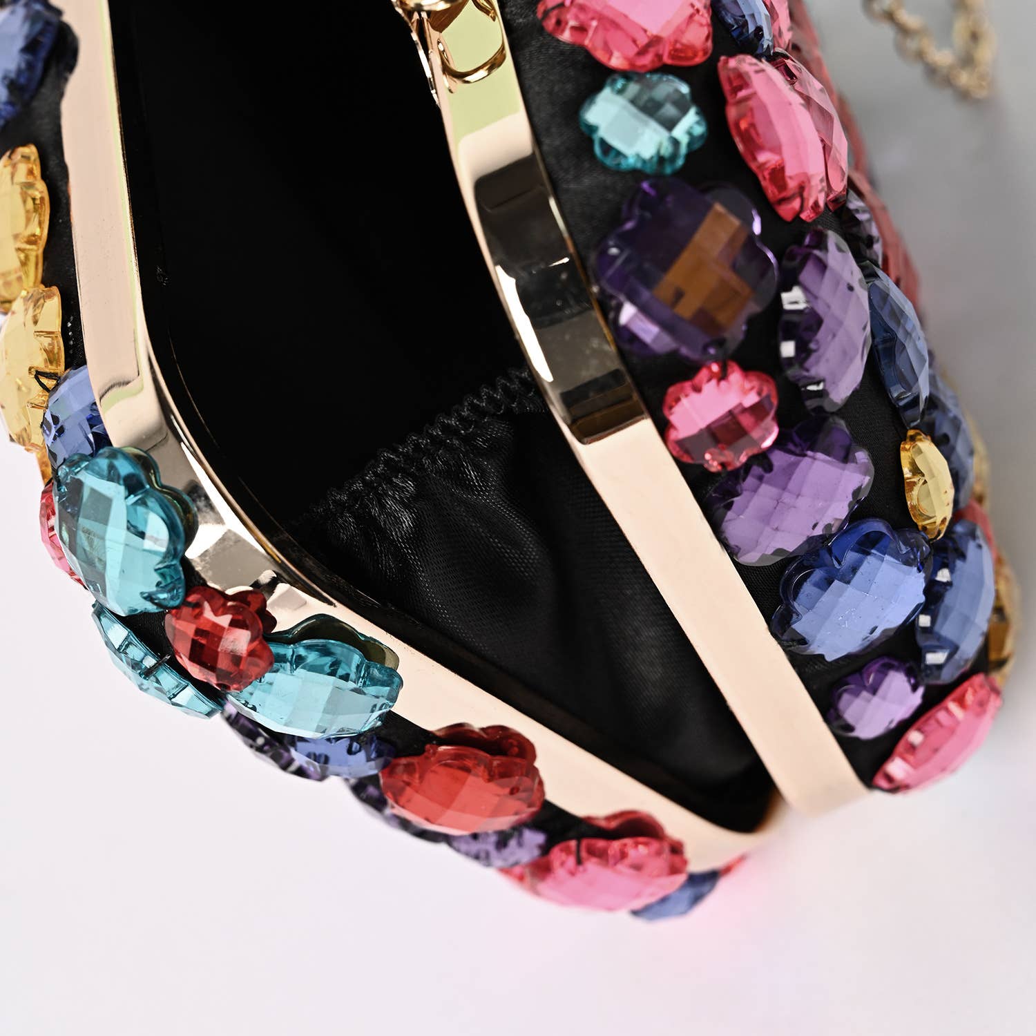 PEACH ACCESSORIES - Wholesale Clutch - Dames - 0705 avondclutch met meerkleurige kristallen5