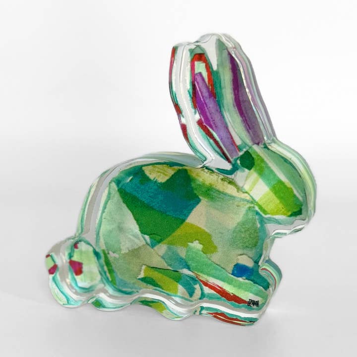 Chloe the Green Bunny for wholesale by Lauren Dunn