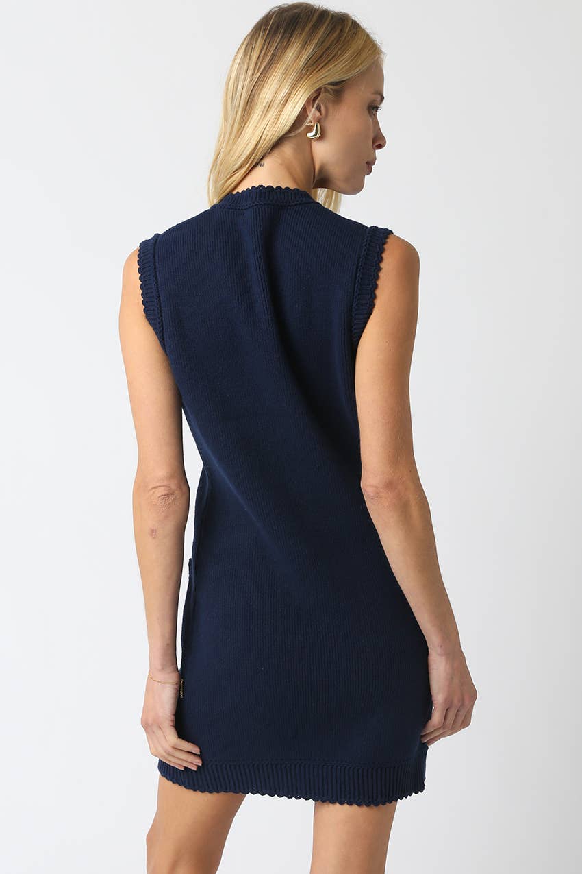 Olivaceous - Wholesale Dress - Women's - Ariana Knit Button Dress2