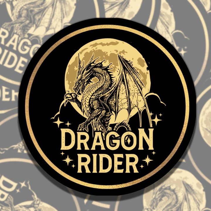 Klistermärken för bärbara datorer med Dragon Rider, Book & Smut för wholesale av Sticky Sadness Designs