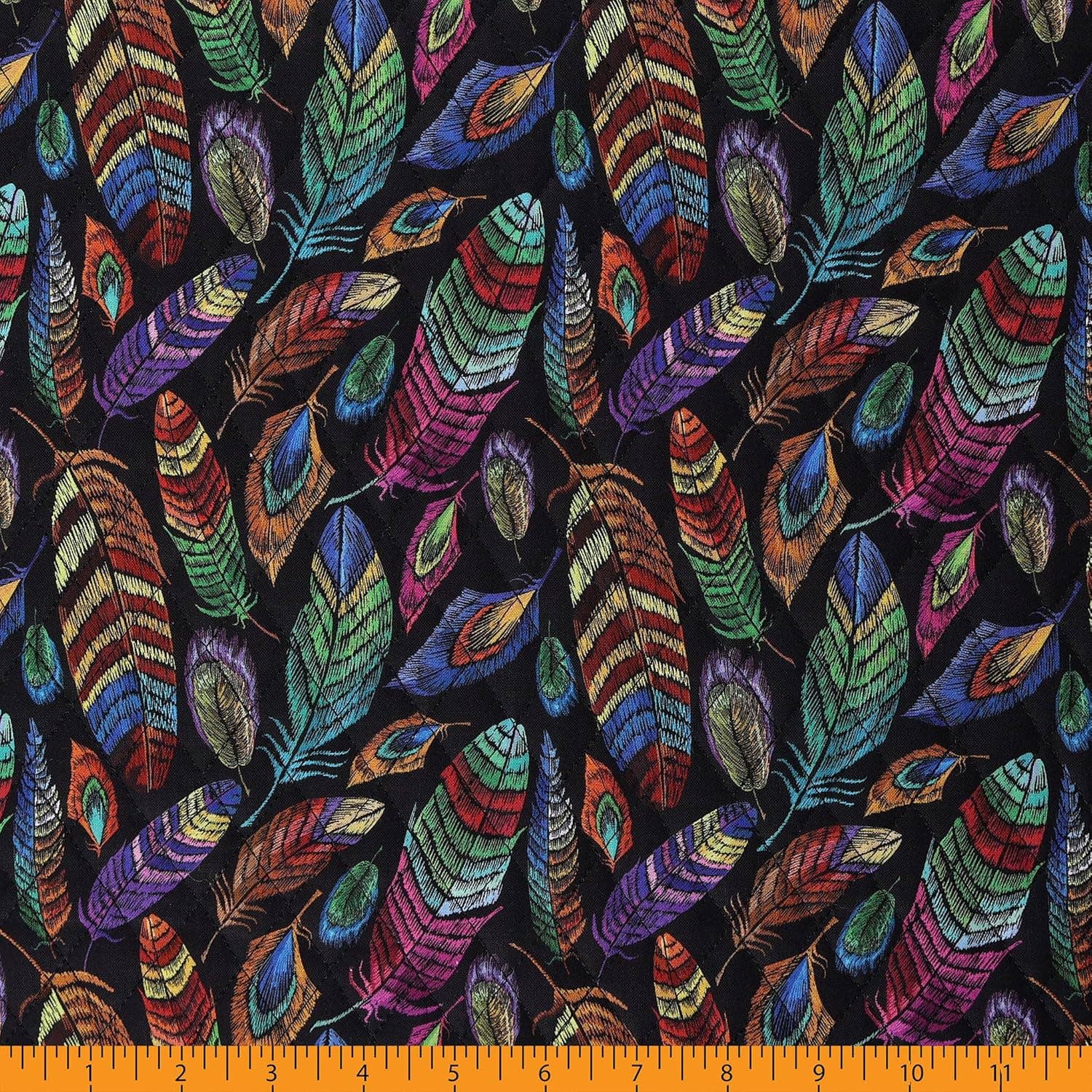 Mook Fabrics - Wholesale Fabric - Quilted Cotton 43" Fabric by the Yard - Stripes/Feathers2