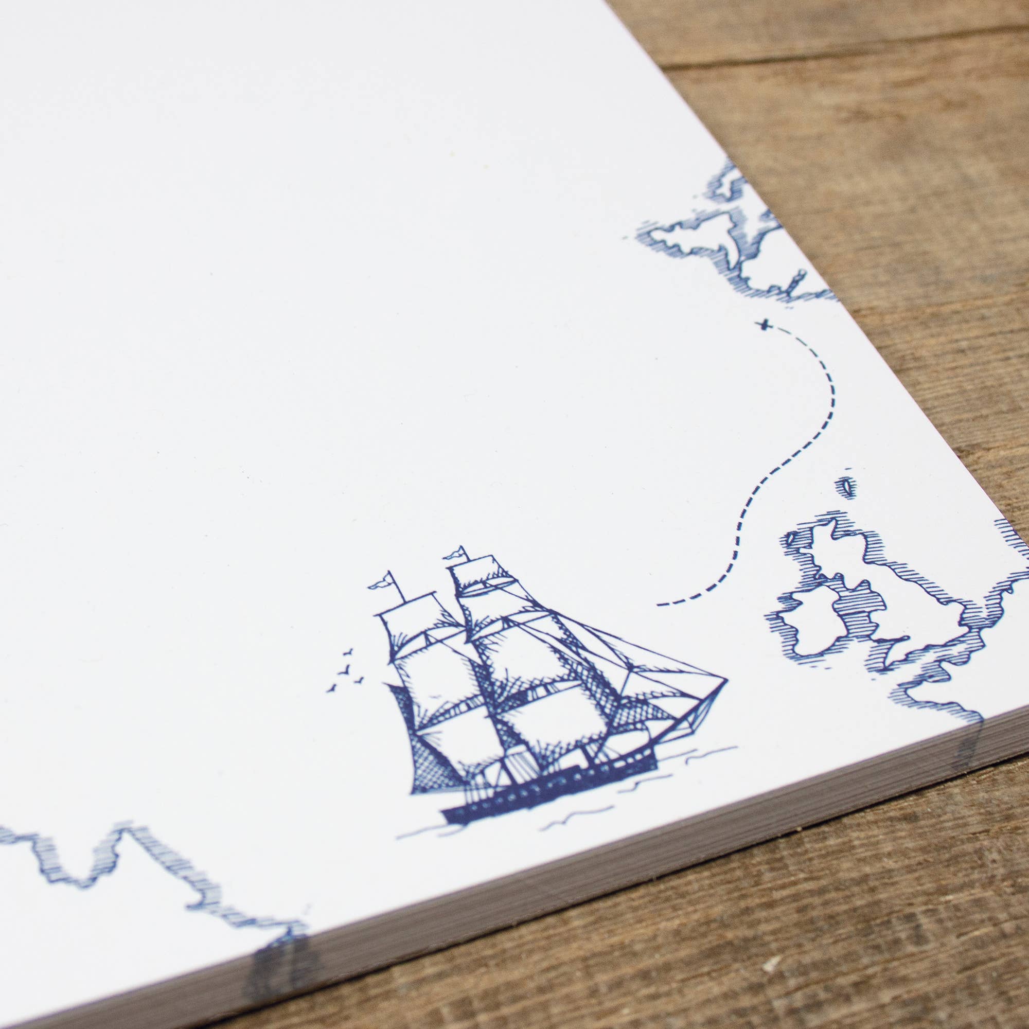 Bow & Hummingbird – wholesale Notepad – Maritime Notepad Sailing Ship made from Recycled Paper1