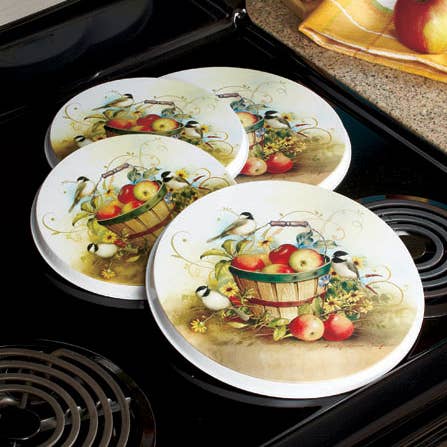 4pc Electric Stovetop Burner Covers (Multiple Patterns) for wholesale by Reston Lloyd