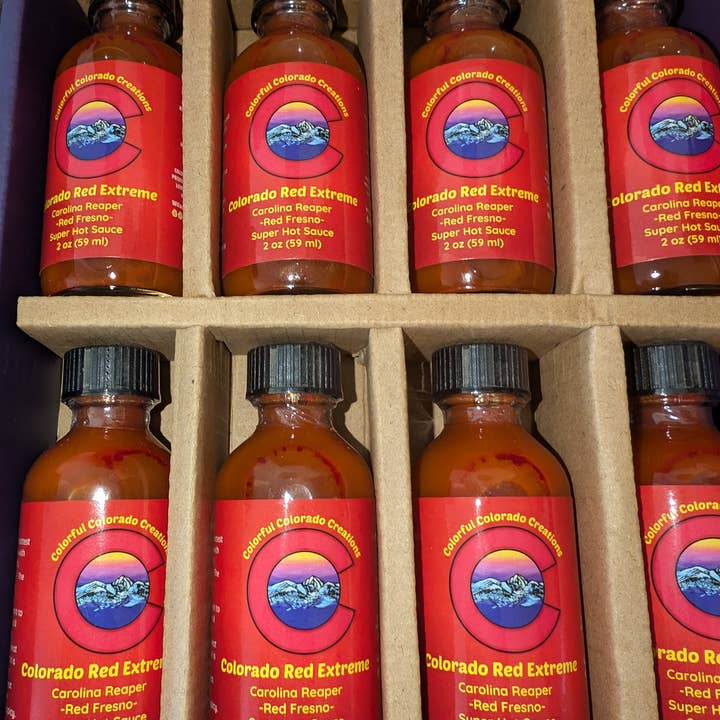 2 oz Mini-flasker Individuelle smags-Colorado Red Extreme for engroshandel hos Colorful Colorado Creations llc.