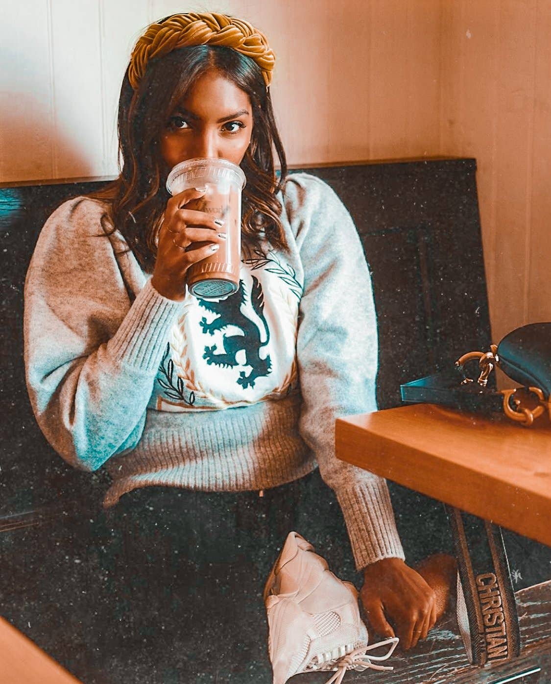 Iris Atelier - Wholesale Haarband - Dames - Gevlochten fluwelen hoofdband - grotere versie6