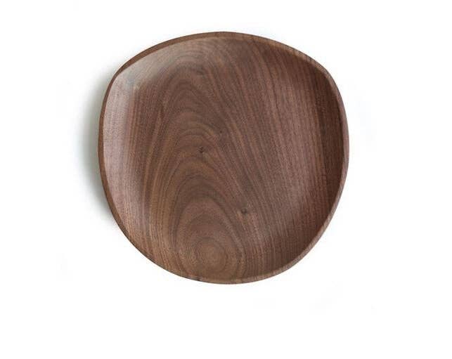Gohobi （We cover U.S. import duties） - Vente Plateaux de service - Plateau de service en bois de noyer irrégulier Gohobi Plateau à thé2