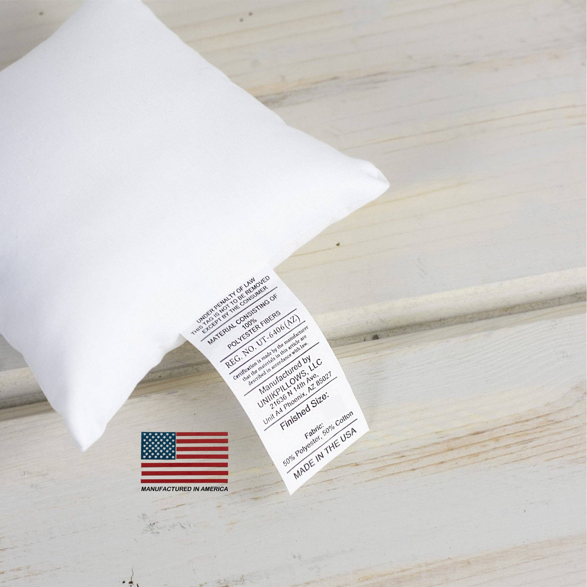 Pal Fabric Square Sham Pillow Insert 14X14 Made in USA (for 14X14 Pillow  Cover) (14x14)