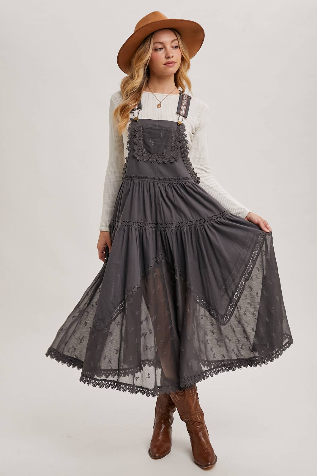 Bluivy - Wholesale Dress - Women's - LACE EMBROIDERED TULLE BIB MAXI DRESS27