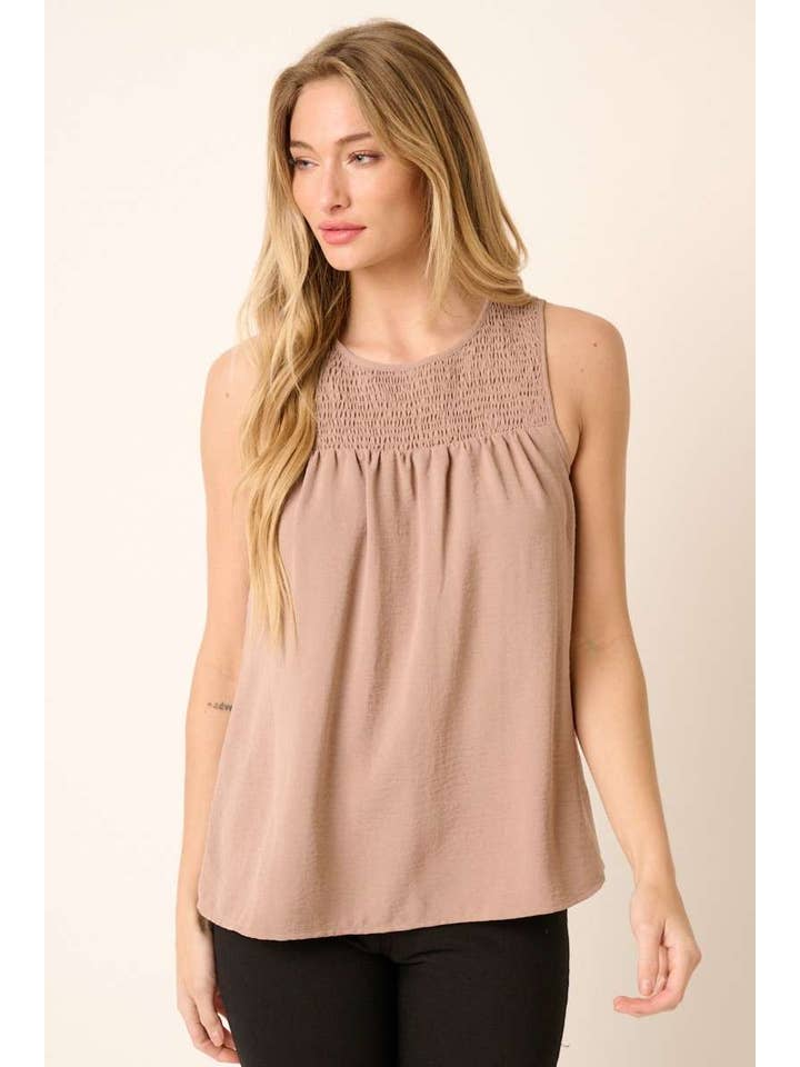 mittoshop - Wholesale Blouse - Women's - AIRFLOW SMOCKED YOKE SLEEVELESS BLOUSE15