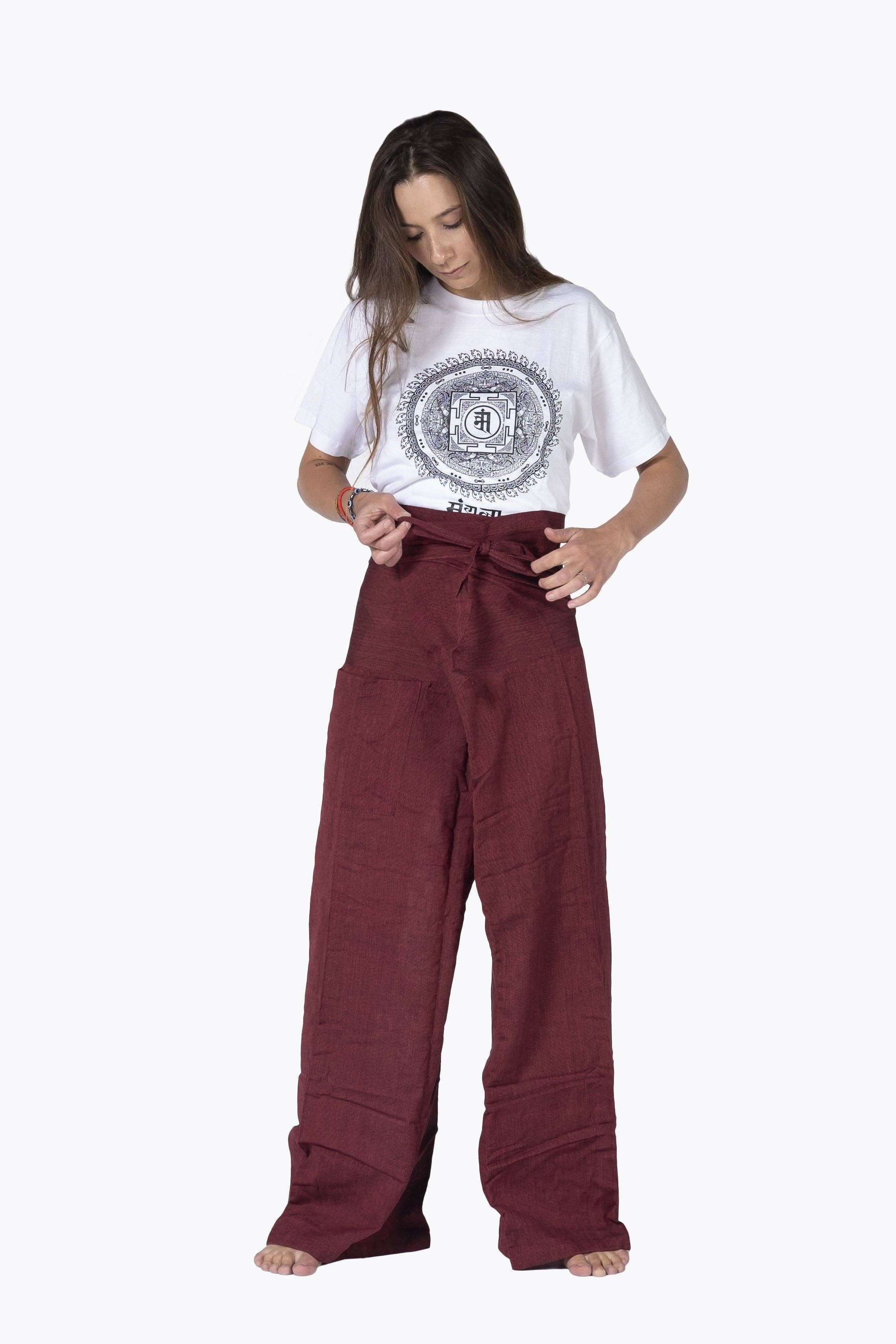 HimaOriginals - Venta al por mayor Pantalones - Mujer - Pantalón de algodón tailandés estilo pescador, boho hippie, ajuste relajado18