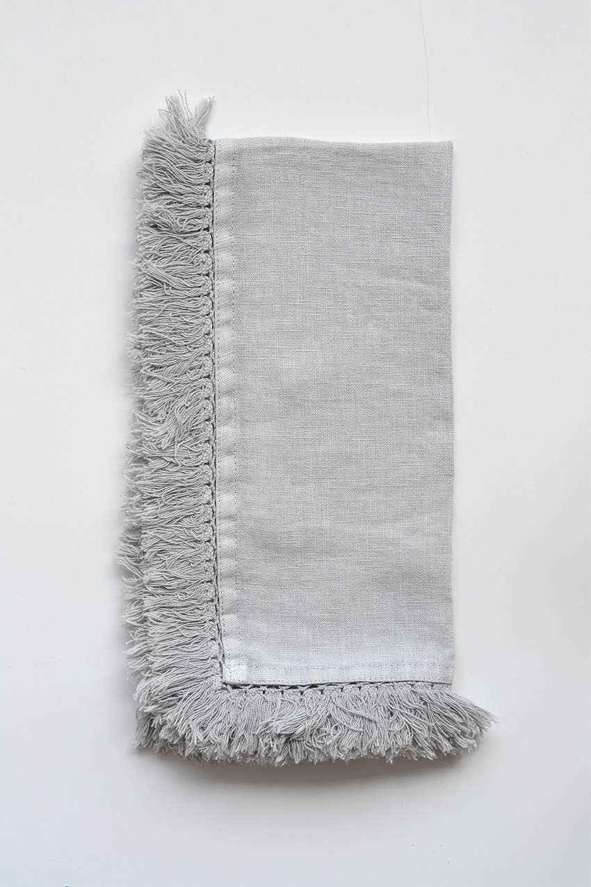 Linen Way Inc. - Wholesale Dinner & Cloth Napkin - Artisan Linen Napkin with Fringed Edges - in 5 colors7