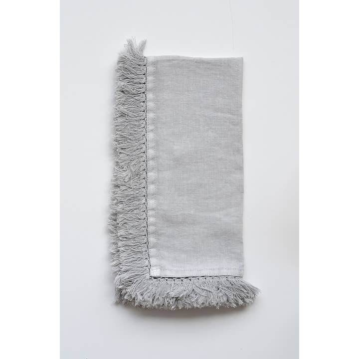 Linen Way Inc. - Wholesale Dinner & Cloth Napkin - Artisan Linen Napkin with Fringed Edges - in 5 colors7