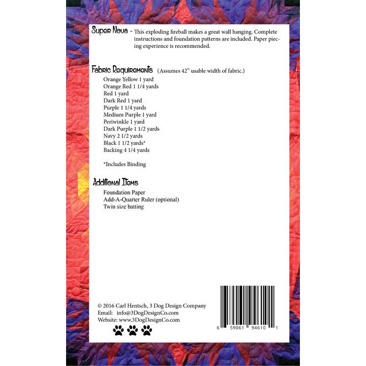 3 Dog Design Company - Vente Kits de couture - Super Nova1