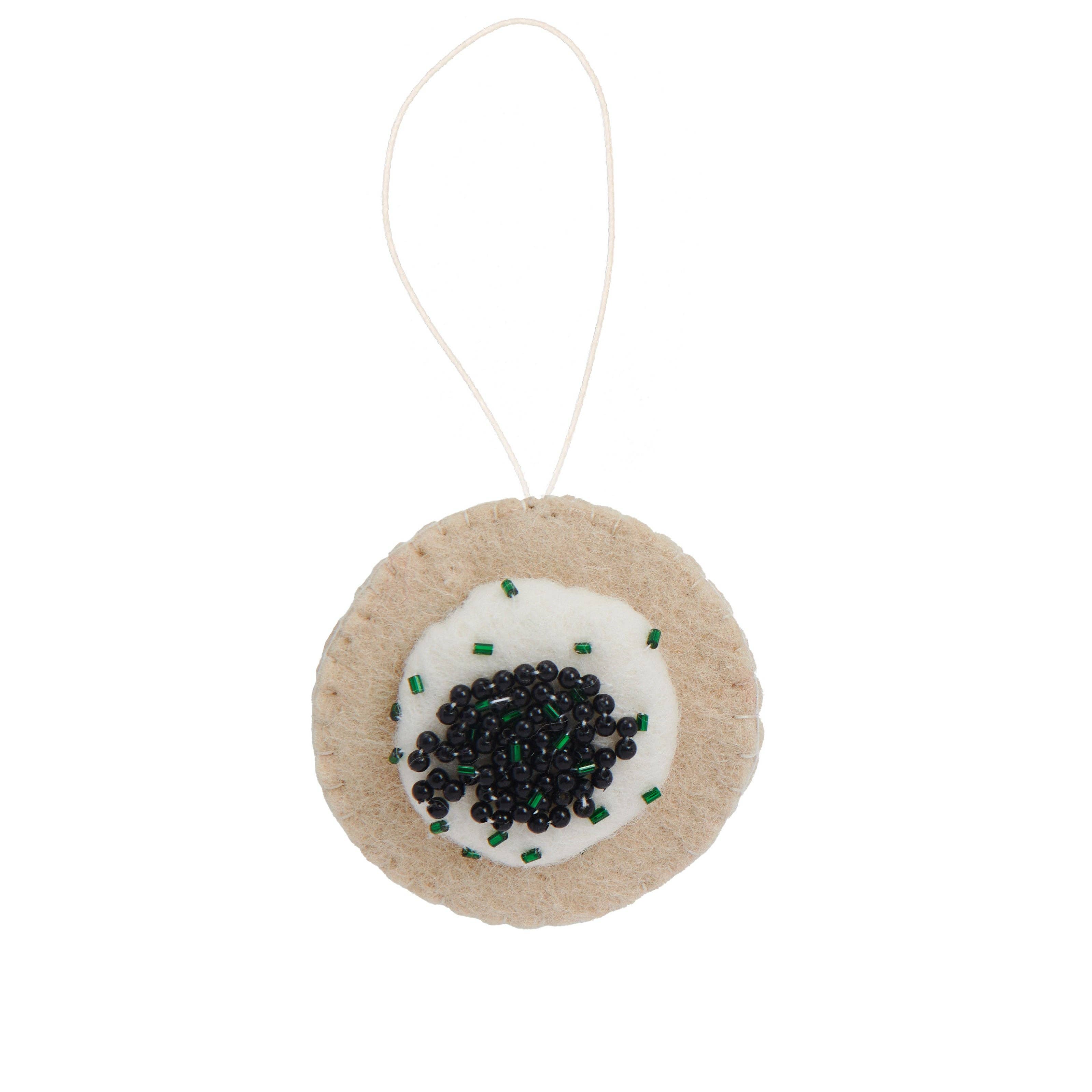 Global Goods Partners - Wholesale Ornament - Felt Caviar Blini Ornament0