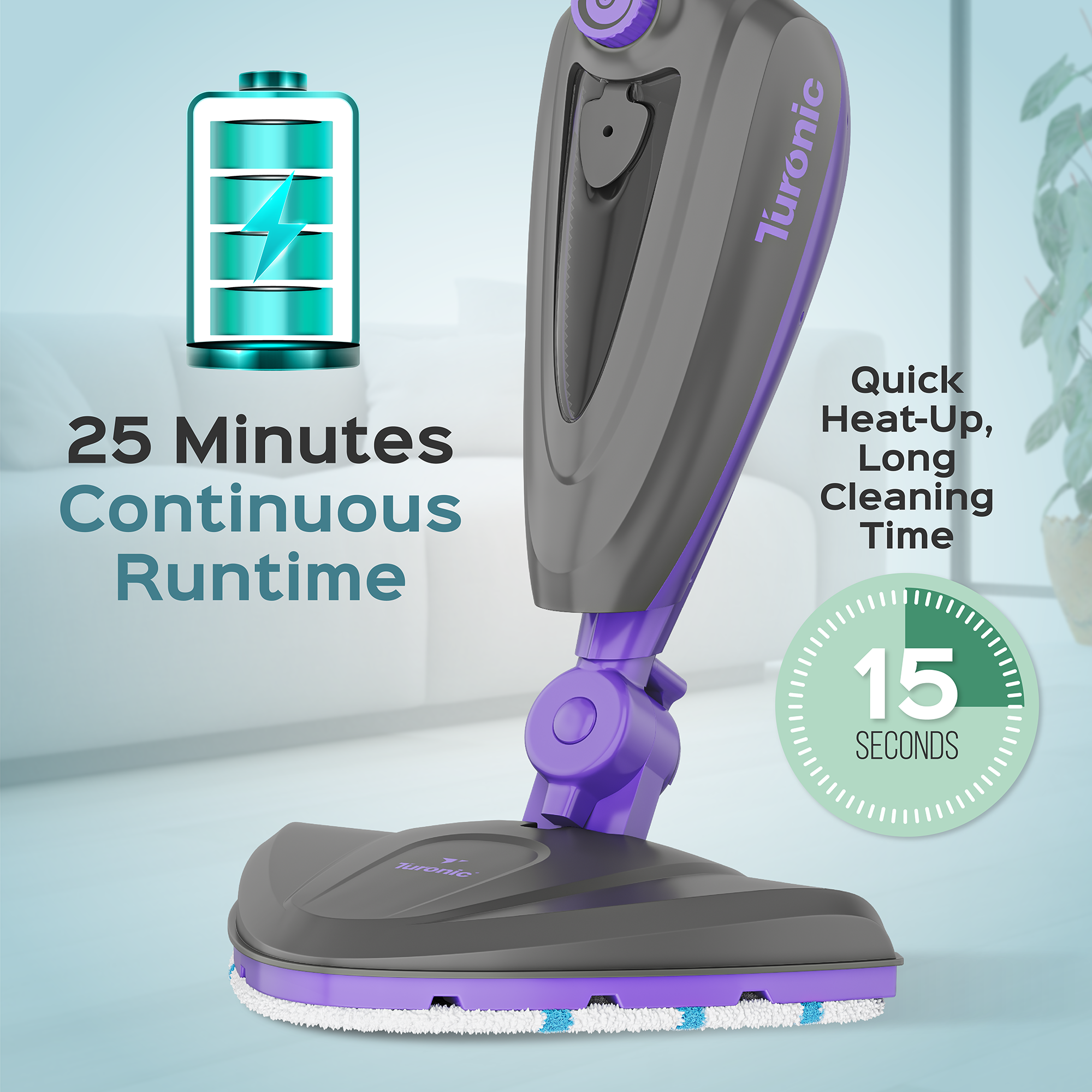 Productech - Wholesale Mop - Turonic ST3 10-in-1 Steam Mop - 1500W, 110°C Floor Steamer2