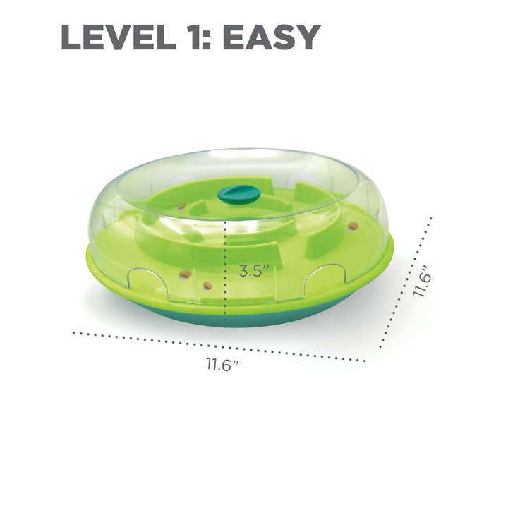 Pet Palette Distribution - Wholesale Pet Bowl - Cat/Dog - Nina Ottosson Wobble Slow Feeder Bowl Dog Game Blue/Green
