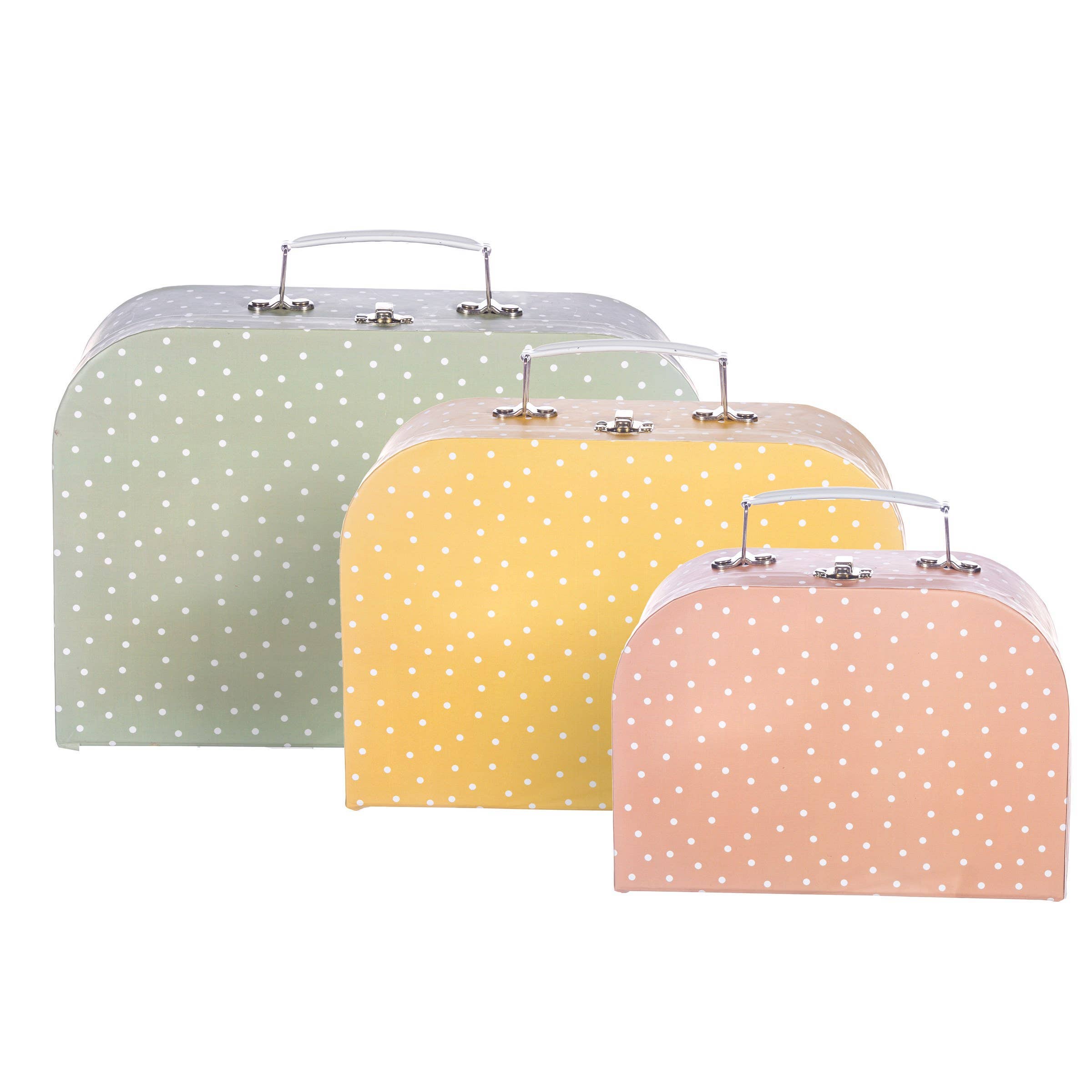 Sass & Belle Europe - Wholesale Luggage - Earth Tones Spotted Suitcase - Set Of 32