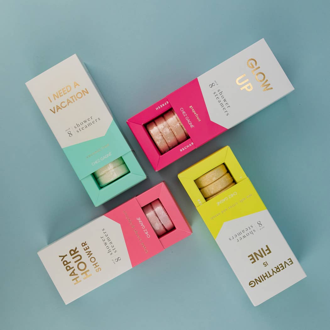 Chez Gagné - Wholesale Shower Steamer/Bomb - Happy Hour Shower - Aromatherapy Shower Steamers - Blood Orange Grapefruit - Set of 84