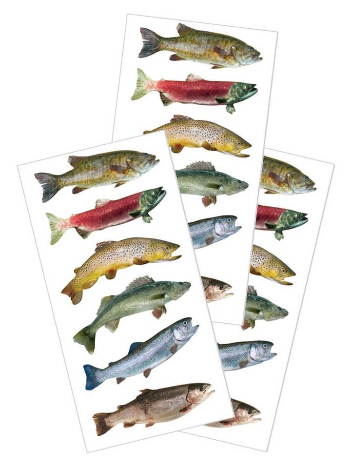 Freshwater Fish Sticker for wholesale by Paper House Productions