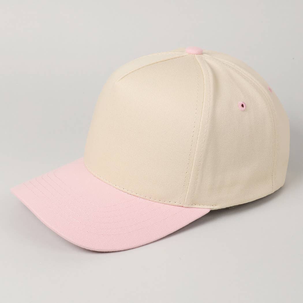 Fashion City – Engroshandel Baseballkasket - Til børn – Børns ensfarvede tofarvede baseballkasket i lærredsbomuld20