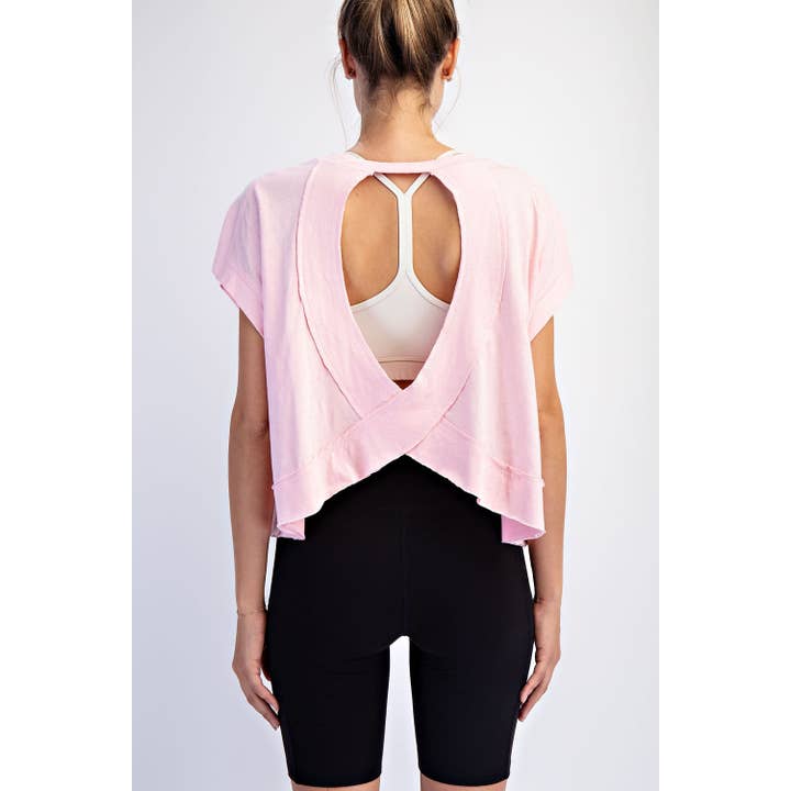 Rae Mode - Wholesale Shirt - Women's - COTTON SLUB OPEN BACK TOP42