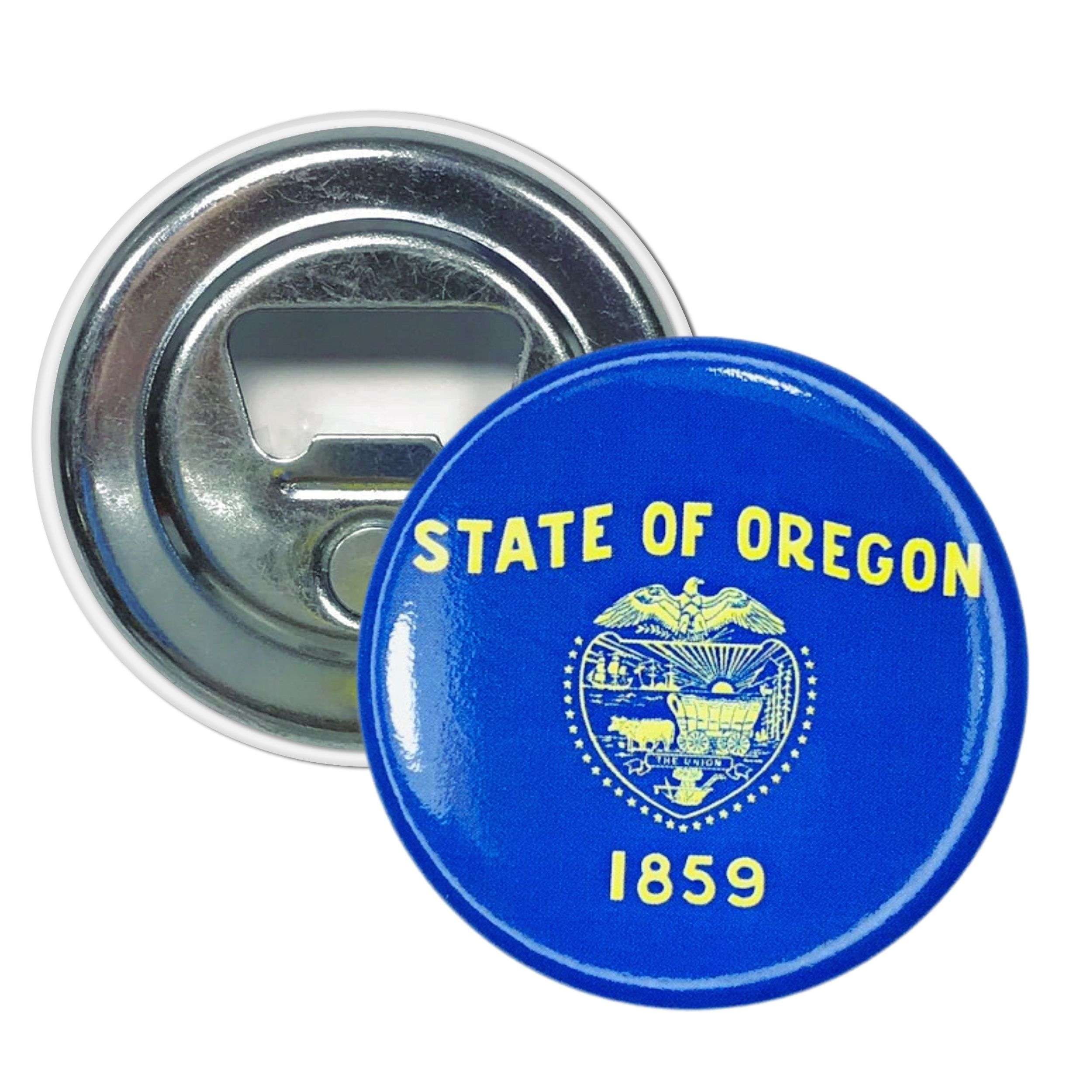 Astur Pins - Wholesale Bottle/Wine Opener - Oregon State Flag Bottle Opener Magnet - USA0