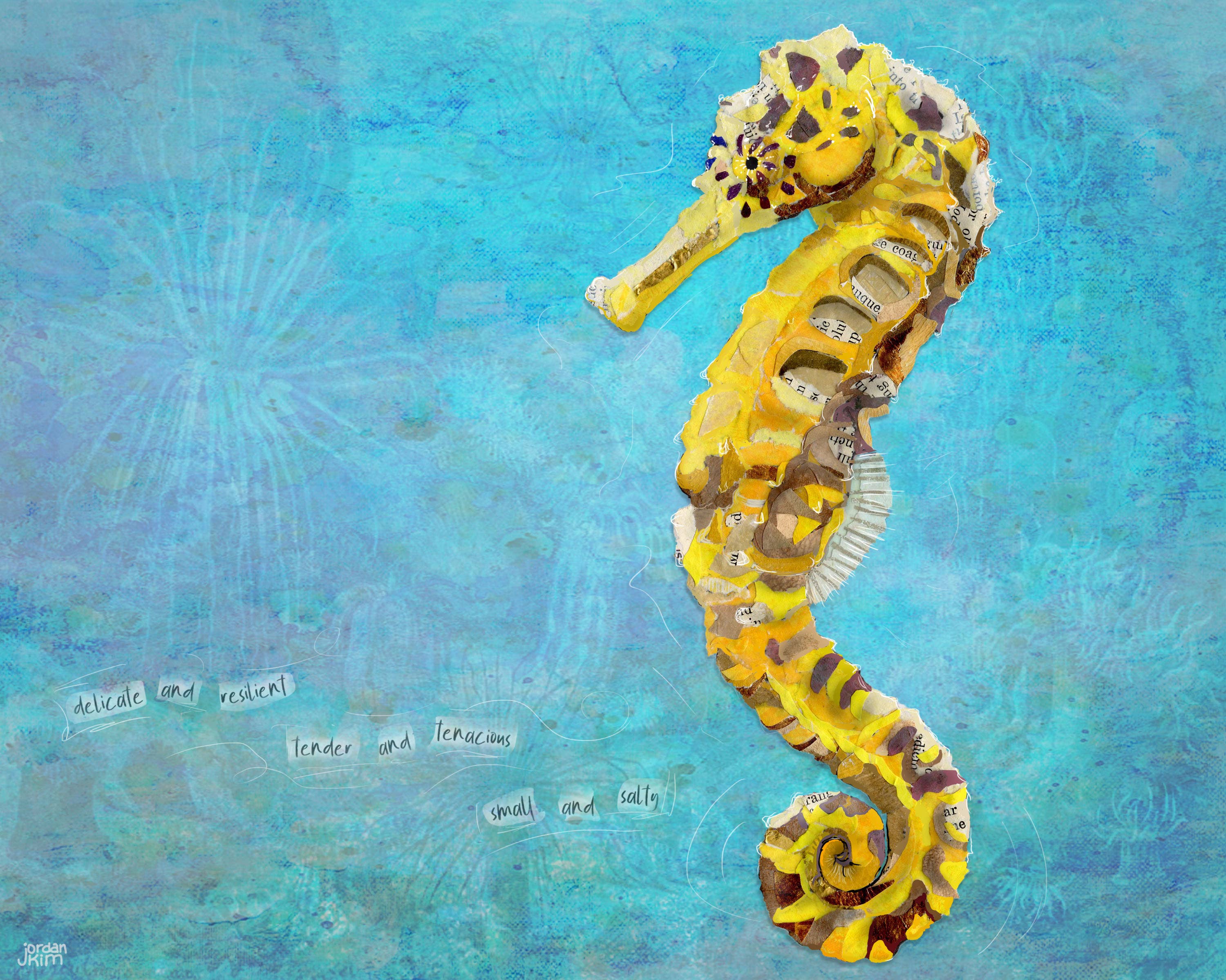 Found & Rewound - Wholesale Art Print - Seahorse -  print1