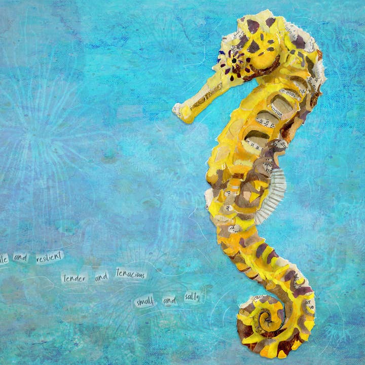 Found & Rewound - Wholesale Art Print - Seahorse - print1