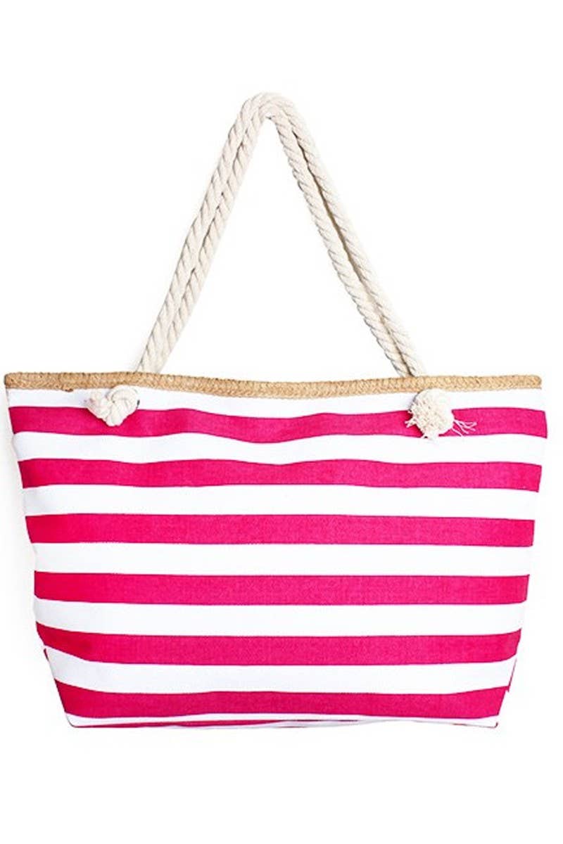 ACCITY - Wholesale Beach Bag - STRIPE CASUAL TRENDY BEACH BAG_CWAB2931