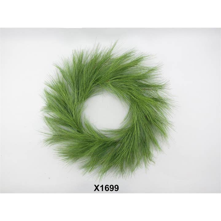 Select Artificials, Inc. - Wholesale Wreath - Long Needle Pine Wreath, 30", Green