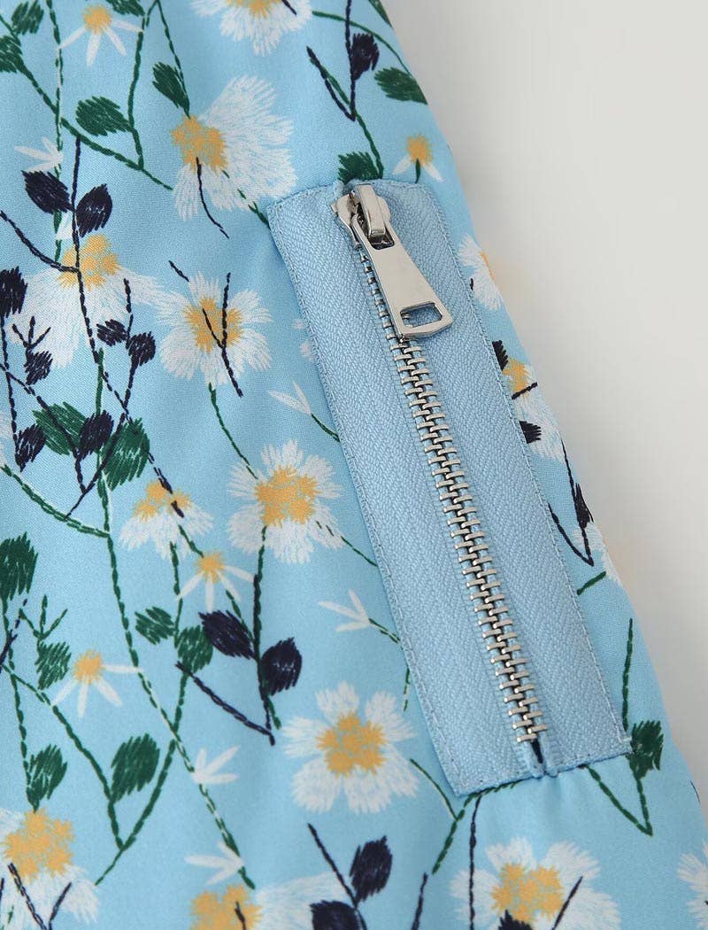 safistyle – wholesale Bomber jacket – Women’s – Floral Print Zipper Bomber Quilted Jacket8