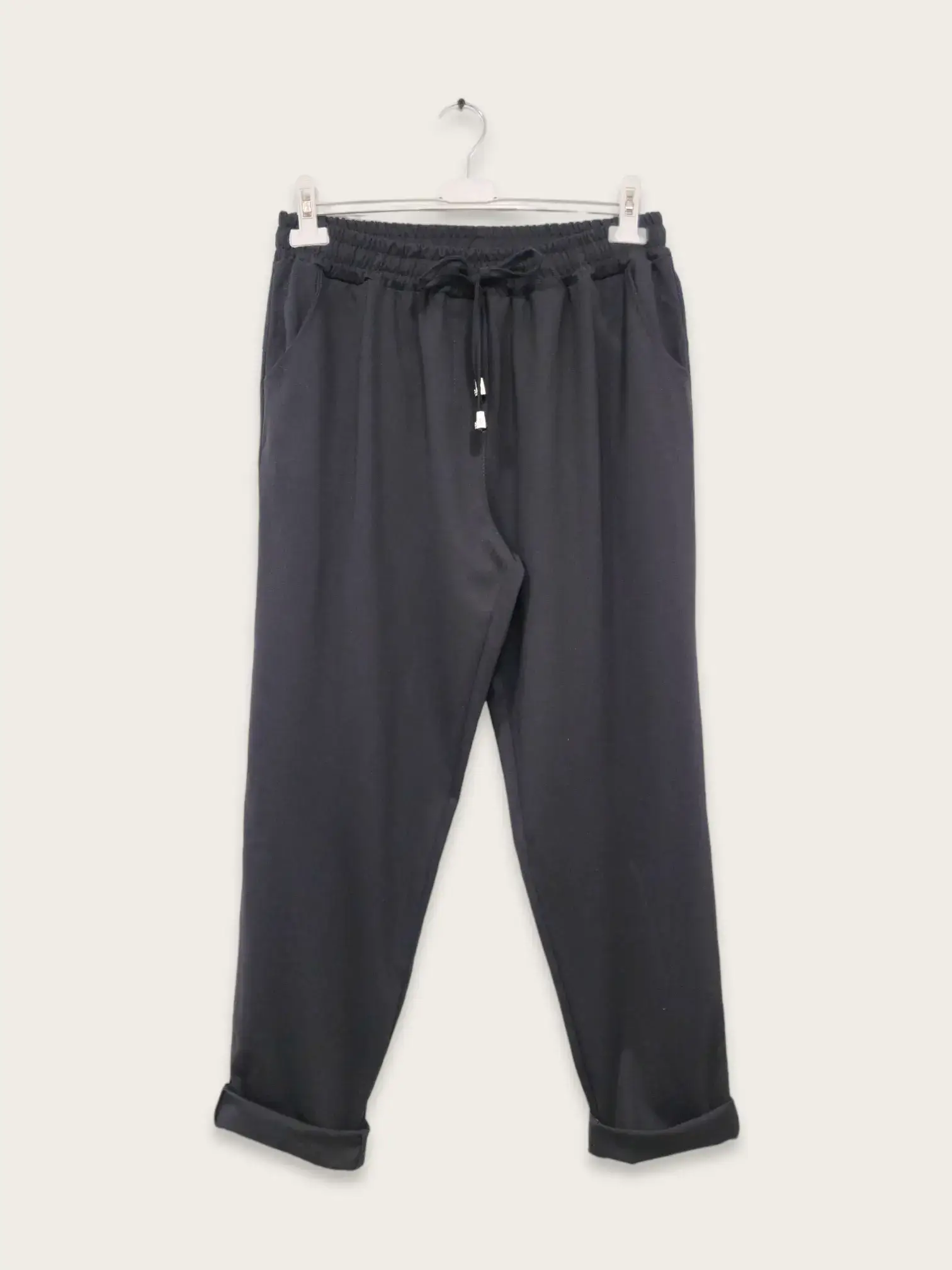 C'MELODIE - Wholesale Pants - Women's - Plus Size - Fluid Pants with Elastic Waist0