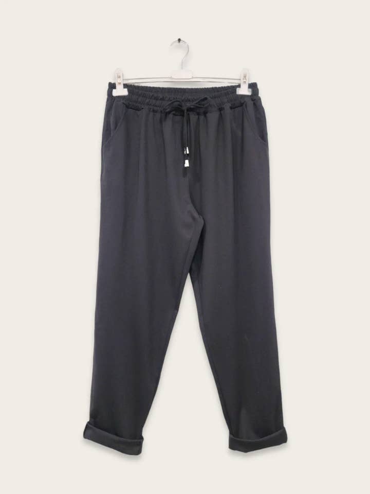 C'MELODIE - Wholesale Pants - Women's - Plus Size - Fluid Pants with Elastic Waist